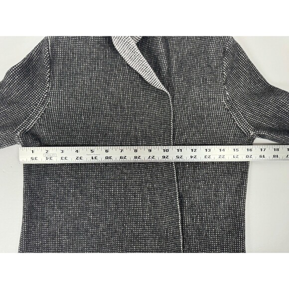 Margaret OLeary Cardigan Womens Medium Gray Textured Knit Open Tunic Sweater - Picture 7 of 10